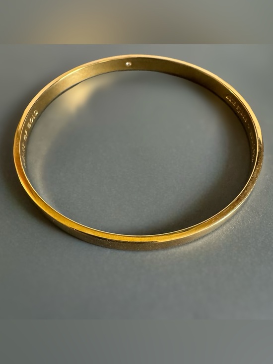 kate spade Jewelry - Kate Spade Heart Of Gold Bangle Bracelet Gold Tone Minimalist Stackable